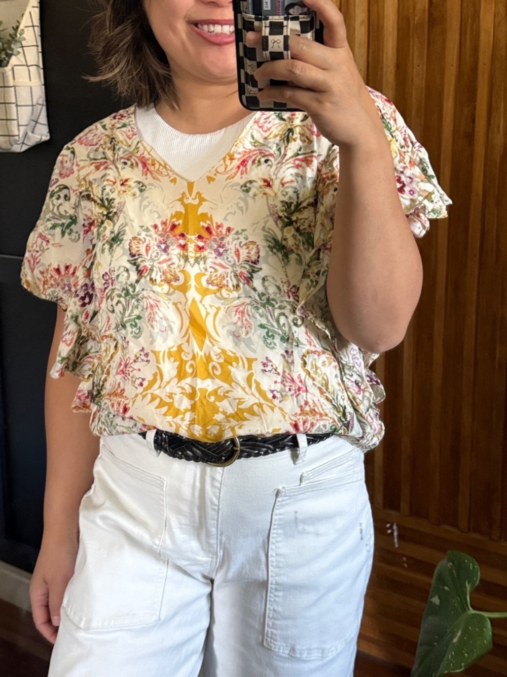 Sundance Arabella 100% Rayon Ruffle Flutter Sleeve Blouse. Size S